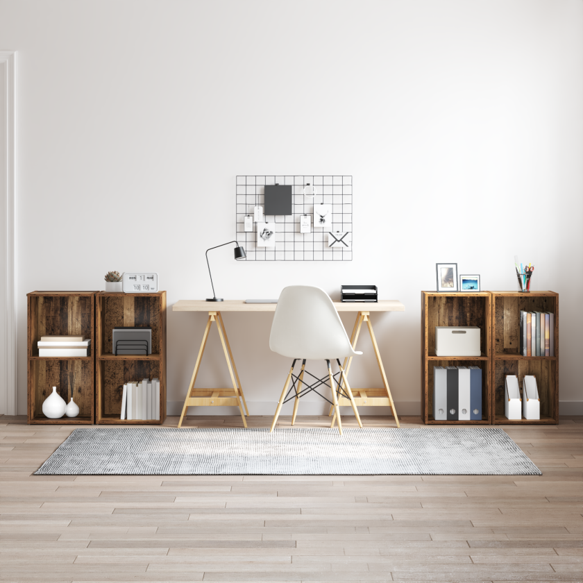 TV-benksett 4 pcs Gammel tre 72 x 35 x 36.5 cm Konstruert tre