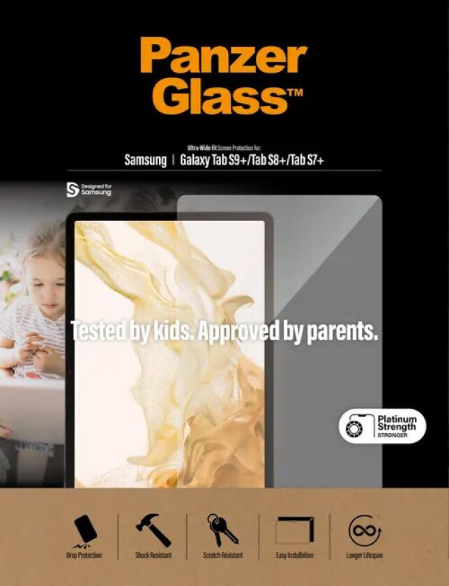 Panzerglass Ultra-wide Fit Samsung Galaxy Tab S7+, Samsung Galaxy Tab S8+, Samsung Galaxy Tab S9 Fe+, Samsung Galaxy Tab S9+