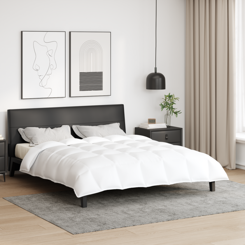 Dyner og quilt Hvit 200 x 200 cm Dun