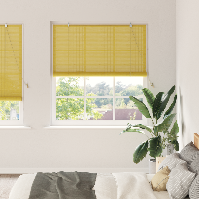 Vindu Persienner & Gardiner Gul 150 x 220 cm Bambus