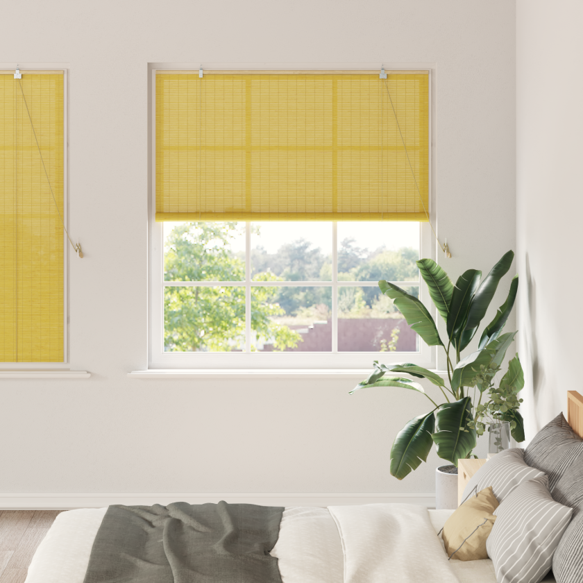 Vindu Persienner & Gardiner Gul 140 x 160 cm Bambus