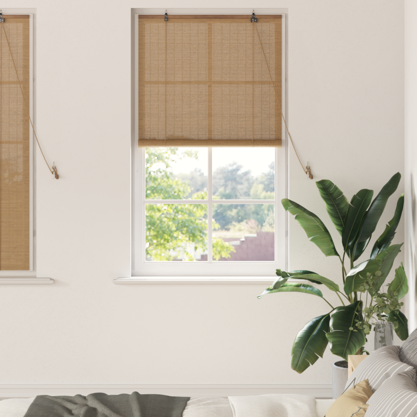 Vindu Persienner & Gardiner Lys Brun 90 x 160 cm Bambus