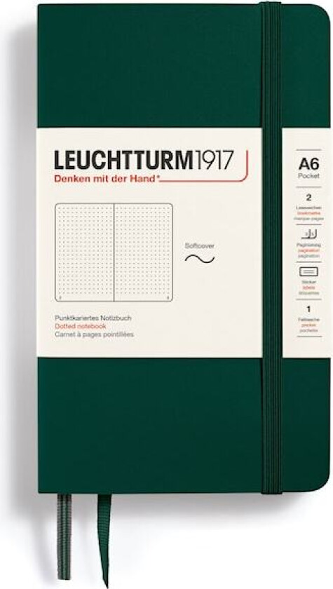 Notatbok A6 Soft Prikket Forest Green Leuchtturm 1917