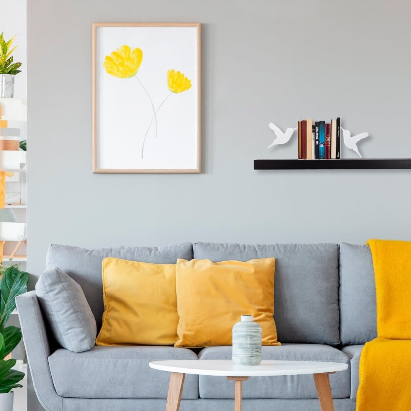 Metall bokstøtte Kitap tutucu 11 - Hvit