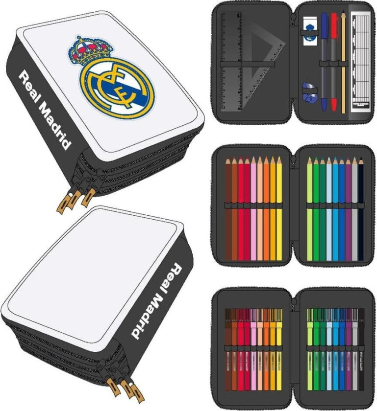 Real Madrid triple pencil case