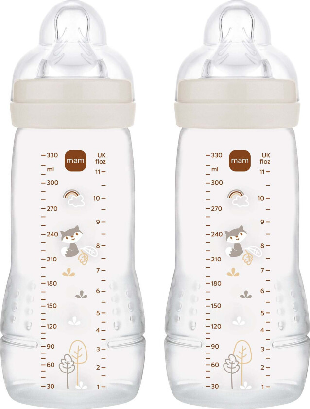 Bilde av Easy Active Tåteflaske 330 ml 2-Pakk, Neutral - Tåteflasker & Tilbehør