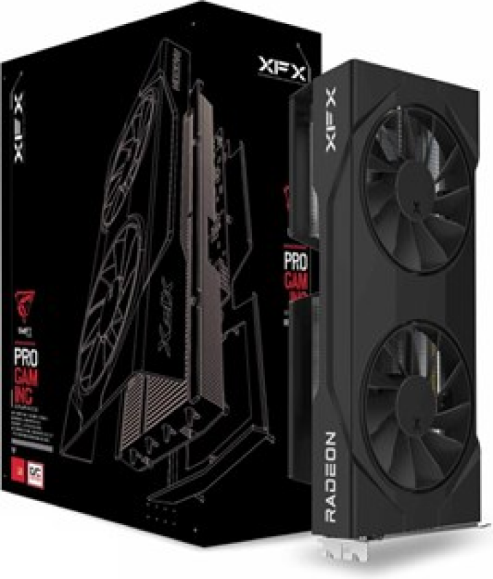 Radeon RX 9060 XT Swift Dual Fan Black - 8GB GDDR6 RAM - Grafikkort