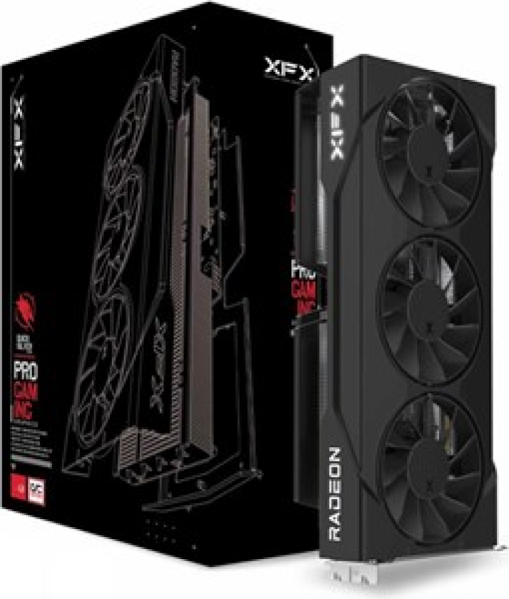 Radeon RX 9060 XT Swift Triple Fan Black - 16GB GDDR6 RAM - Grafikkort