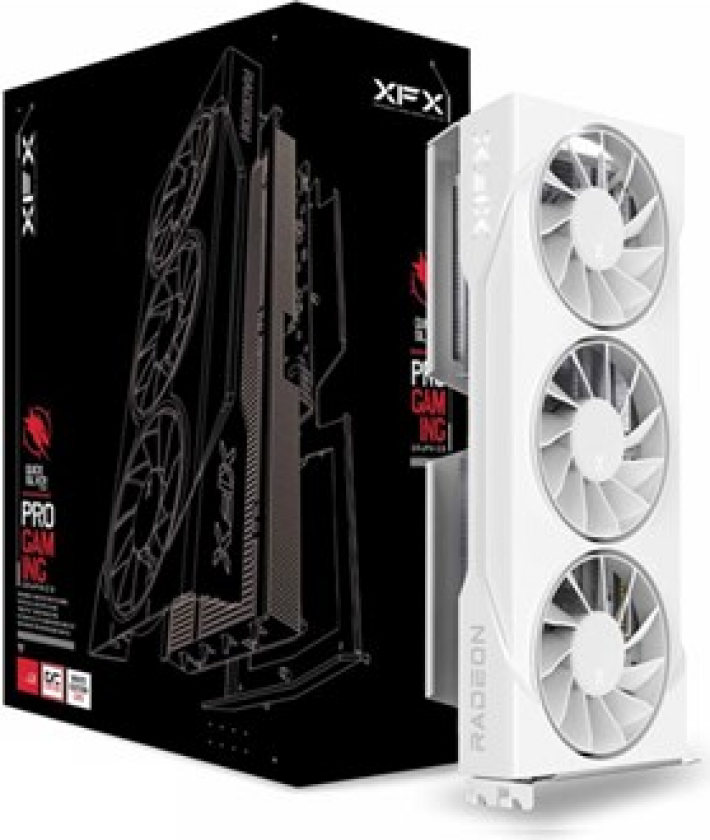 Radeon RX 9060 XT Swift Triple Fan White - 16GB GDDR6 RAM - Grafikkort