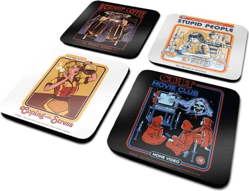 Fun Underlag - Coasters (4-pakke) - Unisex - standard