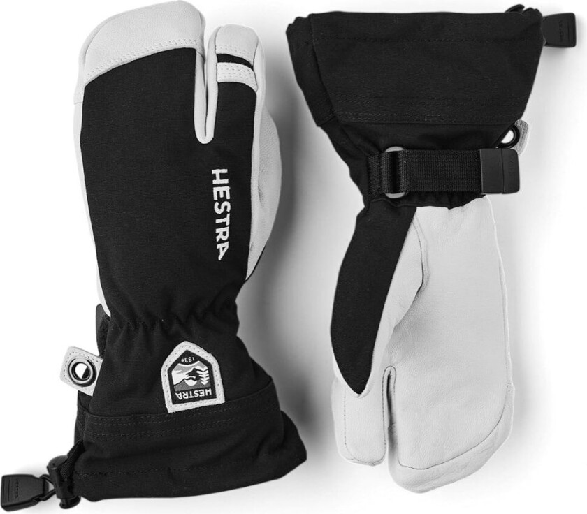 Army Leather Heli Ski Jr. - 3 Finger Svart 6-7 år