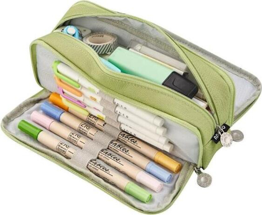 Stort pennal pennveske GRØNN