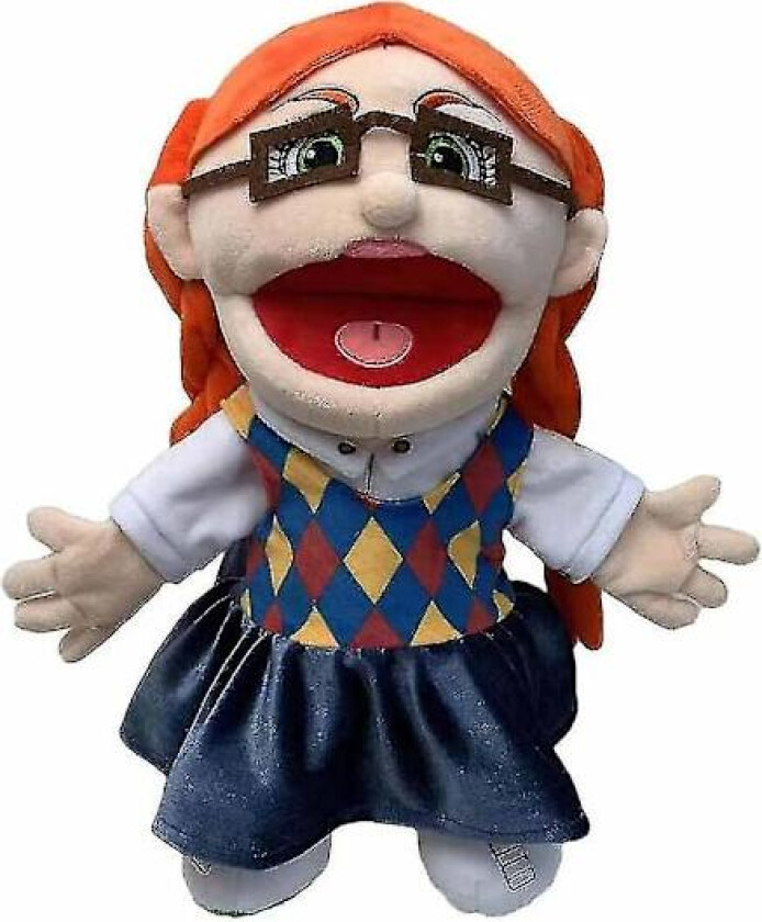 Jeffy Puppet Myk Plysjleke Hånddukke Spøkefugl Dukke Med Fungerende Munn