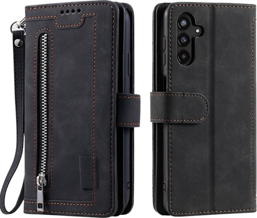 Til Samsung Galaxy S25 5G Deksel med Glidelås og 9 Kortspor