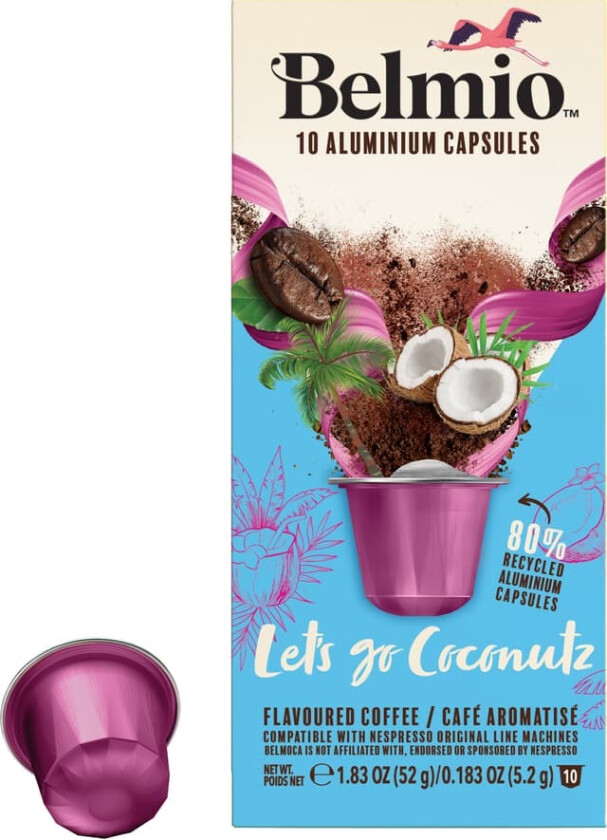 Let's Go Coconutz kaffekapsler for Nespresso (10 pakning)