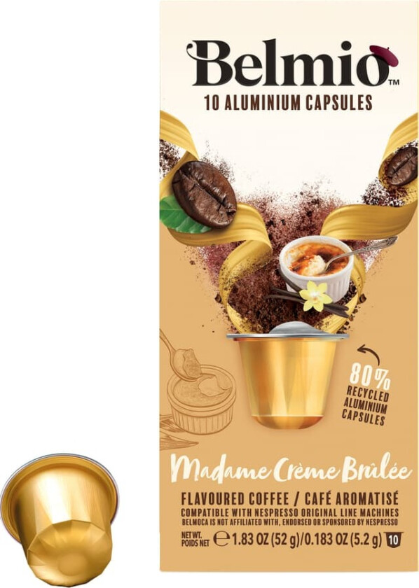 Madame Crème Brûlée kaffekapsler til Nespresso (10-pk)