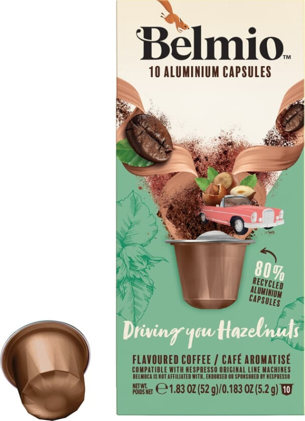 Driving you Hazelnuts kaffekapsler til Nespresso (10-pk)
