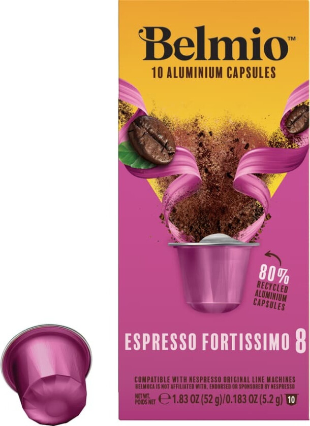 Espresso Fortissimo kaffekapsler til Nespresso (10-pk)