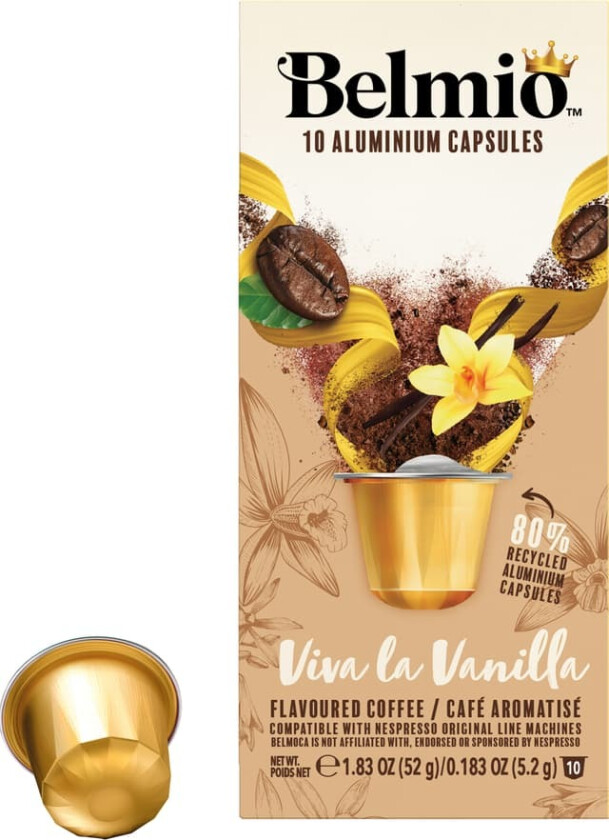Viva La Vanilla kaffekapsler for Nespresso (10 pakning)