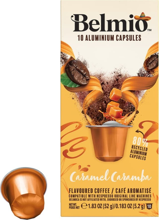 Caramel Caramba kaffekapsler til Nespresso (10-pk)