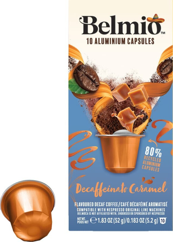 Decaffeinato Caramel kaffekapsler til Nespresso (10-pk)