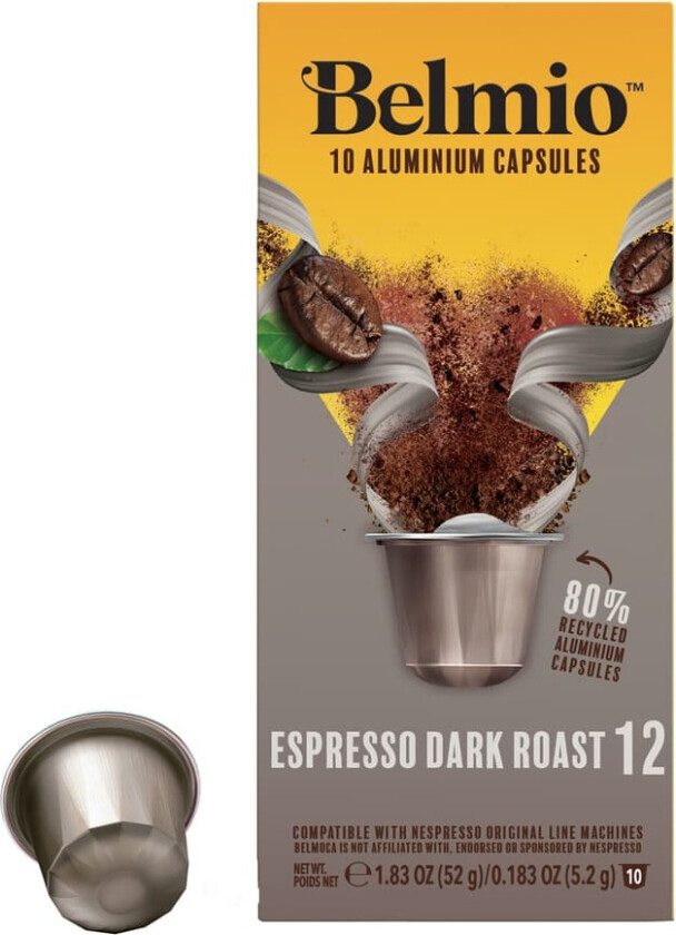 Espresso Dark Roast kaffekapsler til Nespresso (10-pk)