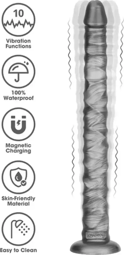 King Sized Vibrating Vibrax Slider 40,8 cm