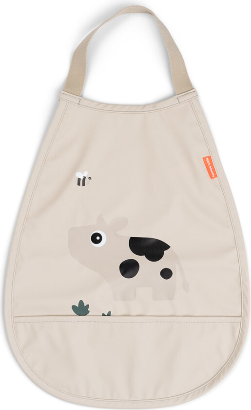 Pull-Over Bib Tiny Farm Sand Sand One Size Beige One Size Unisex