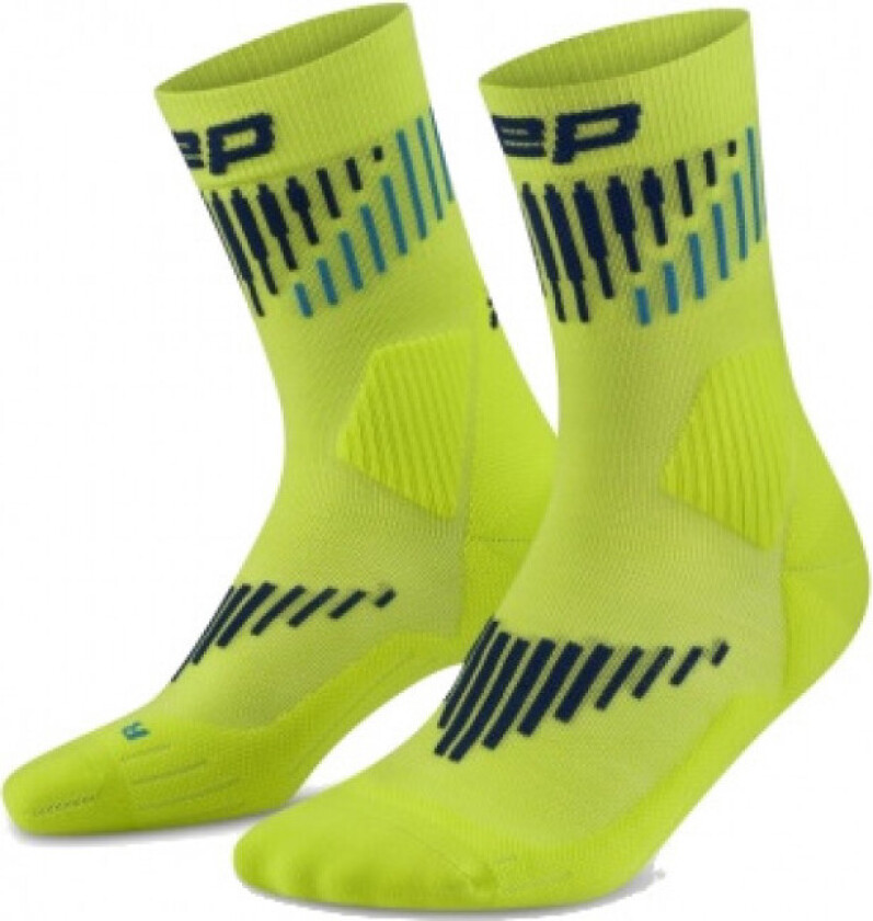 Core Run Merino Socks Mid Cut 3.0, Løpestrømper, Dame, Lime/Blue