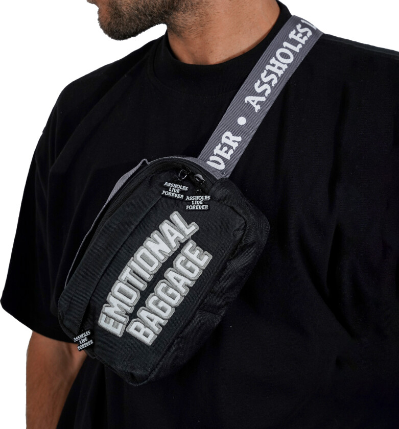 Assholes Live Forever Emotional Baggage Fanny Pack - Svart