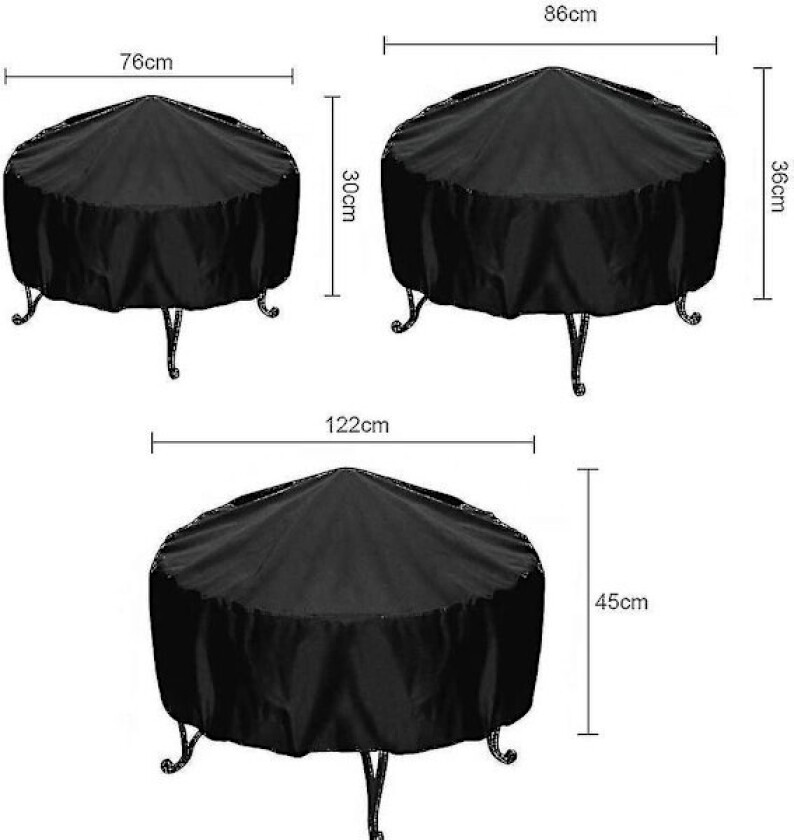 Grilltrekk, Rund Grilltrekk Vanntett Kraftig Kulegrilltrekk, Rund Grilltrekk Utendørs Hagegrillbeskyttelse UV & Vannavstøtende L