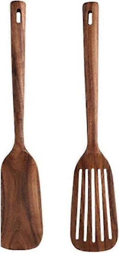 Kjøkkenredskaper i tre, 2 stk. tresleiver og stekespade for matlaging, elegante, kokekar for Ho