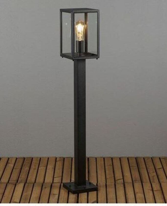 Carpi lav sokkellampe opp/ned E27 svart.