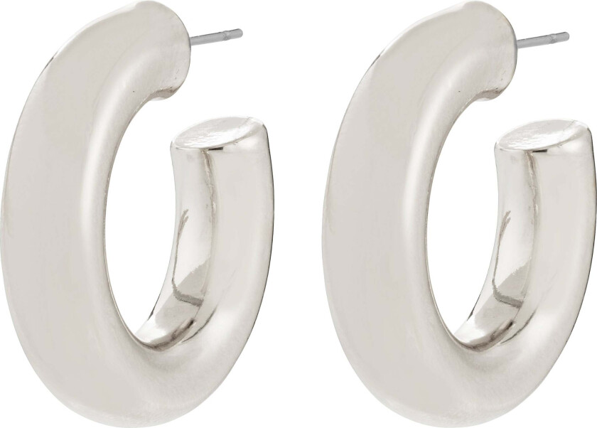 PHASE store hoops sølvbelagt