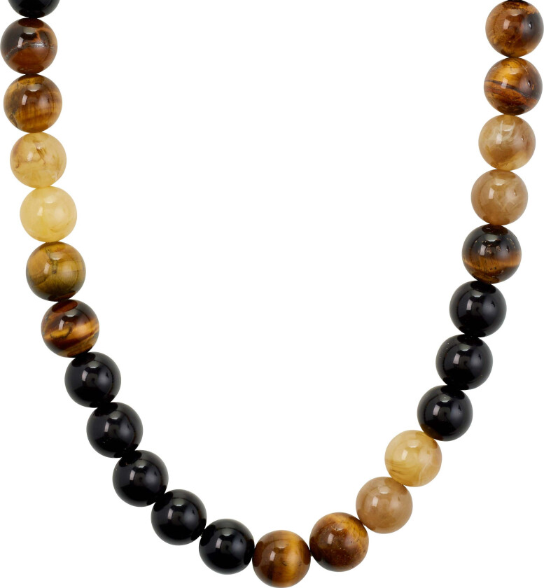 UNFOLD halskjede brun/gullbelagt