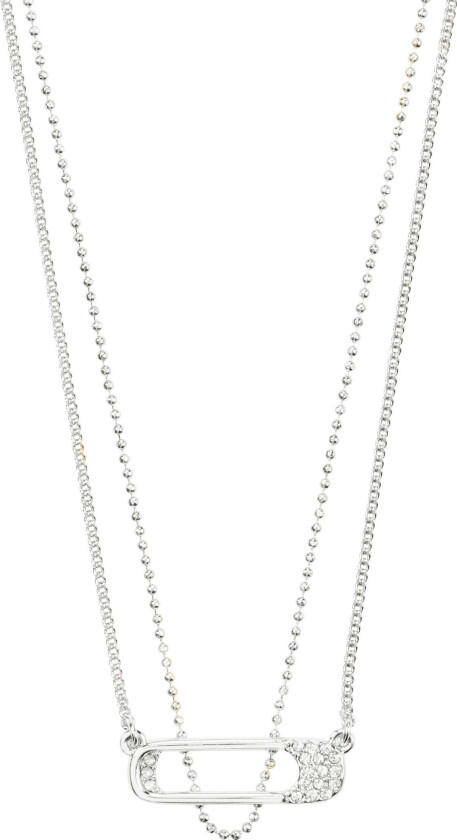 INSTANT halskjede, 2-i-1 sett, sølvbelagt