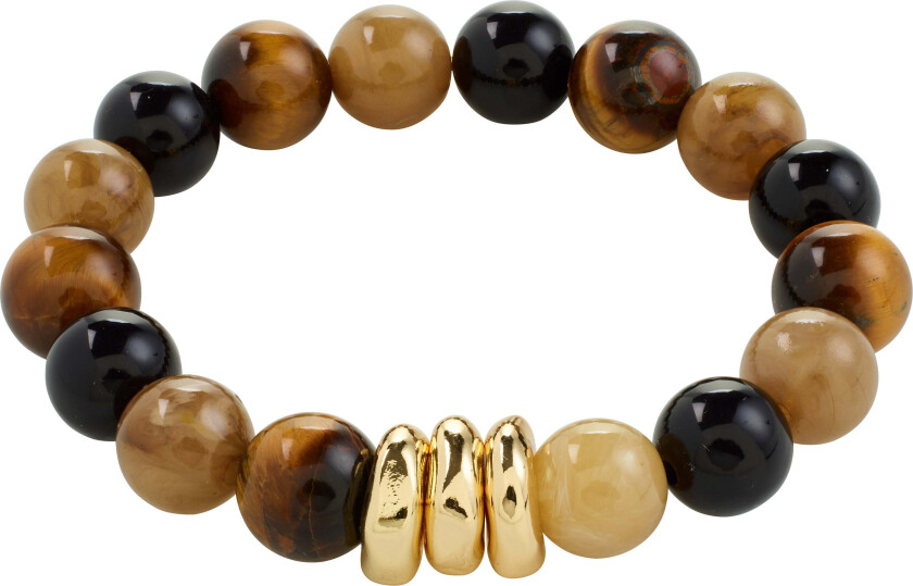 UNFOLD armbånd brun/gullbelagt