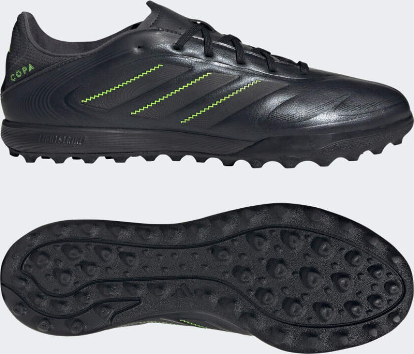Copa Pure League III TF Electric Stealth - Svart/Grå/Sitron - Turf (TF), størrelse 42