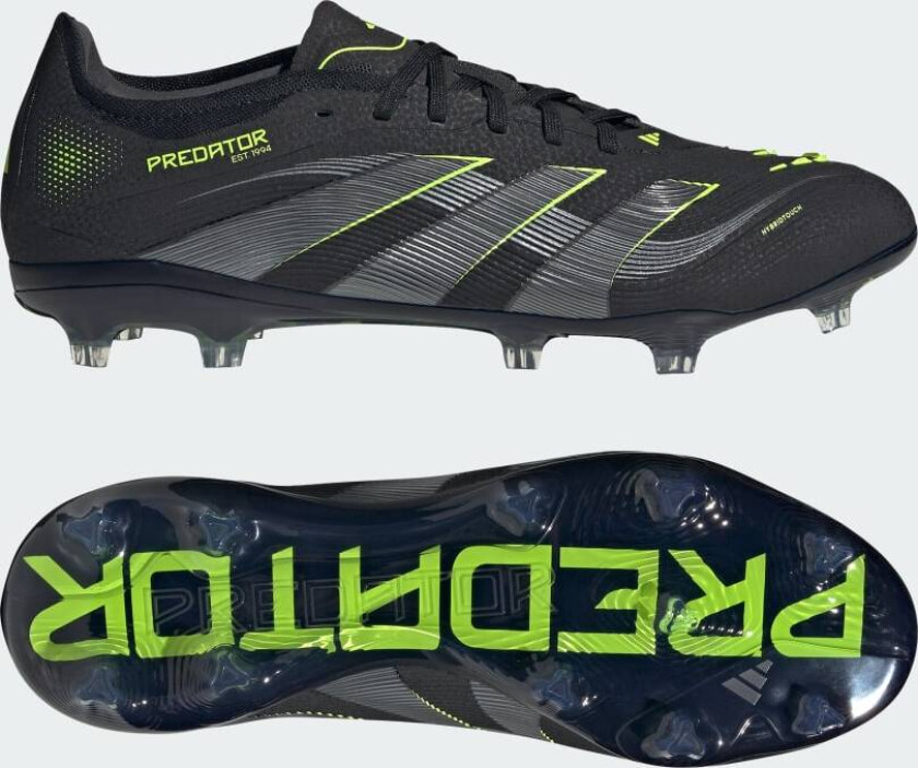 Predator Pro FG Electric Stealth - Svart/Grå/Sitron - Gress (FG), størrelse 40