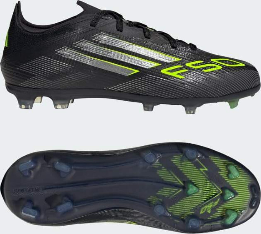 F50 Elite Fg Electric Stealth - Svart/metall/sitron Barn - Gress (Fg), størrelse 33