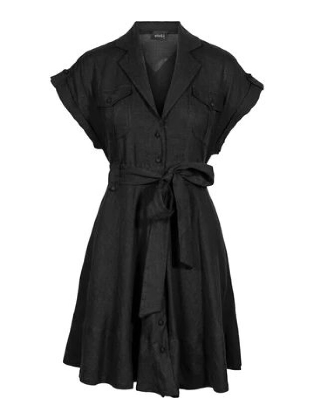 Addison Linen Dress - Black S