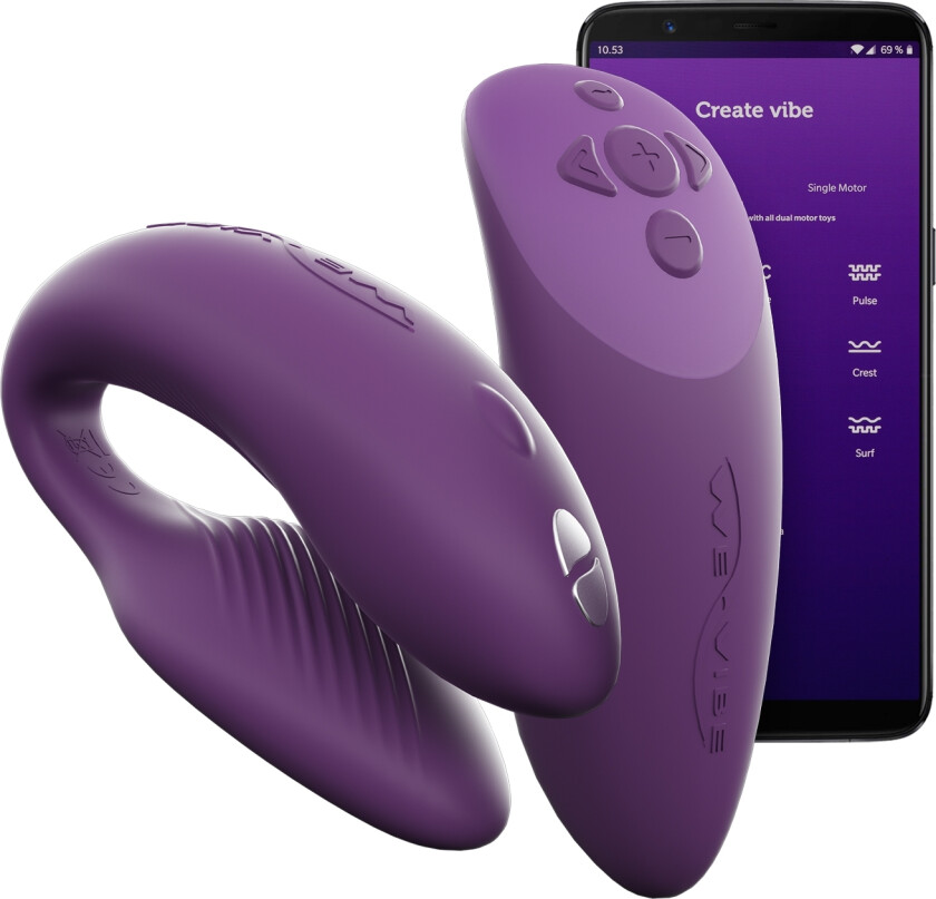 Chorus App- og Fjernstyrt Parvibrator - Lilla