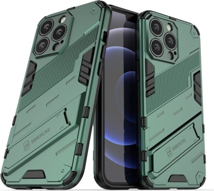 Støtsikkert hybriddeksel for iPhone 13 Pro Max - Grønn