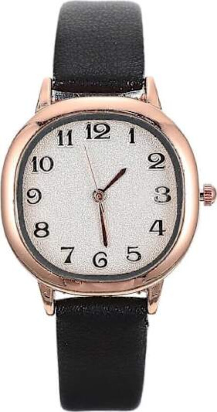 Dameklokker Armbåndsur i skinn for kvinner Vintage dameklokke Retrostil dameklokke