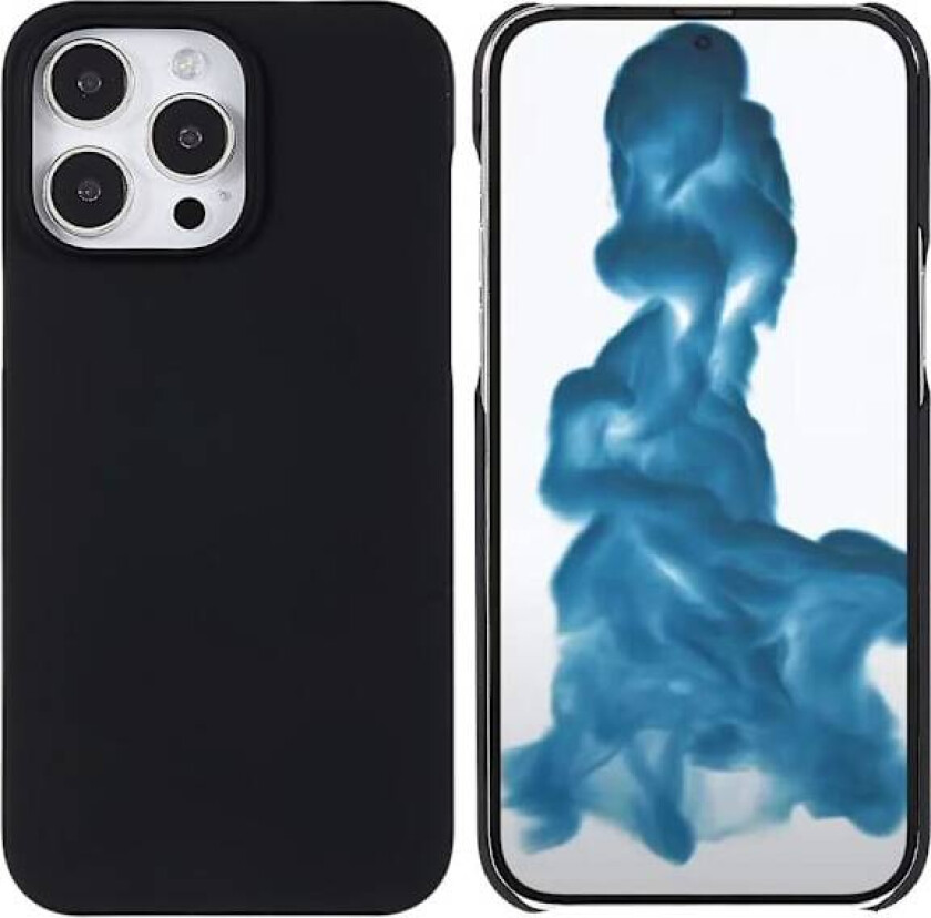 Gummiert hard PC-deksel beskyttende skall for iPhone 14 Pro Max - Svart