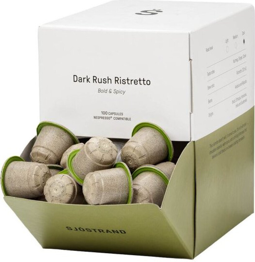 Dark Rush Ristretto kaffekapsler 100 stk