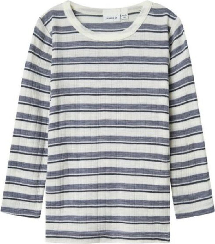 Name It - Trøye Ull Wang Stripe Folkstone Gray/ Snow White