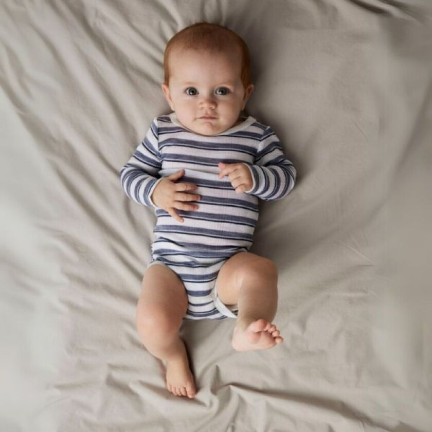 Name It - Body Ull Baby Wang Stripe Folkstone Gray/ Snow White