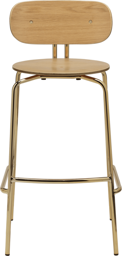 Curious barstol 75 cm Oak-brass