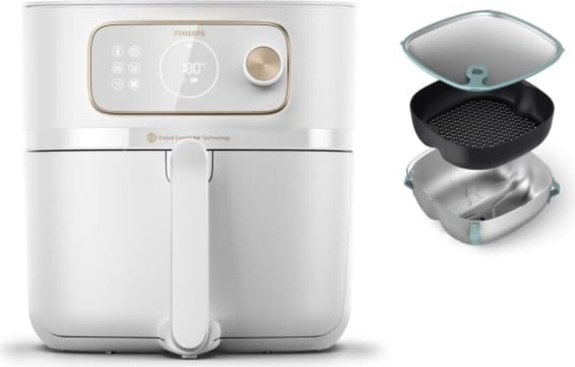 Philips 7000-serien HD9876/25 Single 8,3 l Autonom 2200 Watt varmluftfryser Hvit